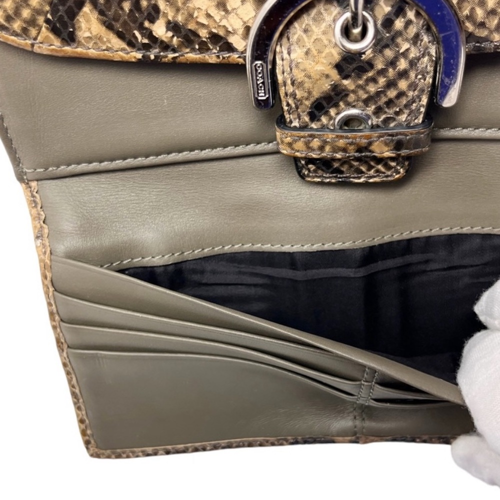 Coach Euc Python Snake Skin Embossed Soho Contine… - image 8